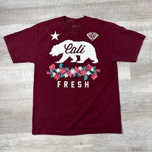 Popular Poison California Graphic T-Shirt Short Sleeve Medium Cali Fresh Bear